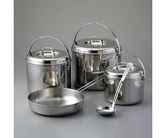 アズワン [5点組] 寸胴鍋・フライパン・お玉セット EA913VH-12 1セット（ご注文単位1セット）【直送品】