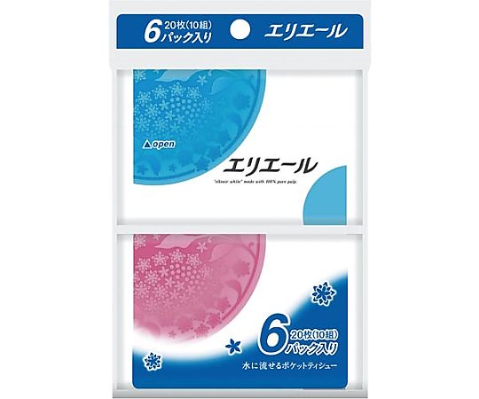 エリエール(大王製紙) エリエールティシュー(ポケット)10組6パック 20823462 1ケース（ご注文単位1ケース）【直送品】