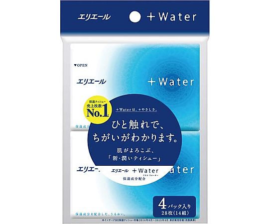 エリエール(大王製紙) エリエール +Water(ポケット)14組4個 713403 1パック（ご注文単位1パック）【直送品】