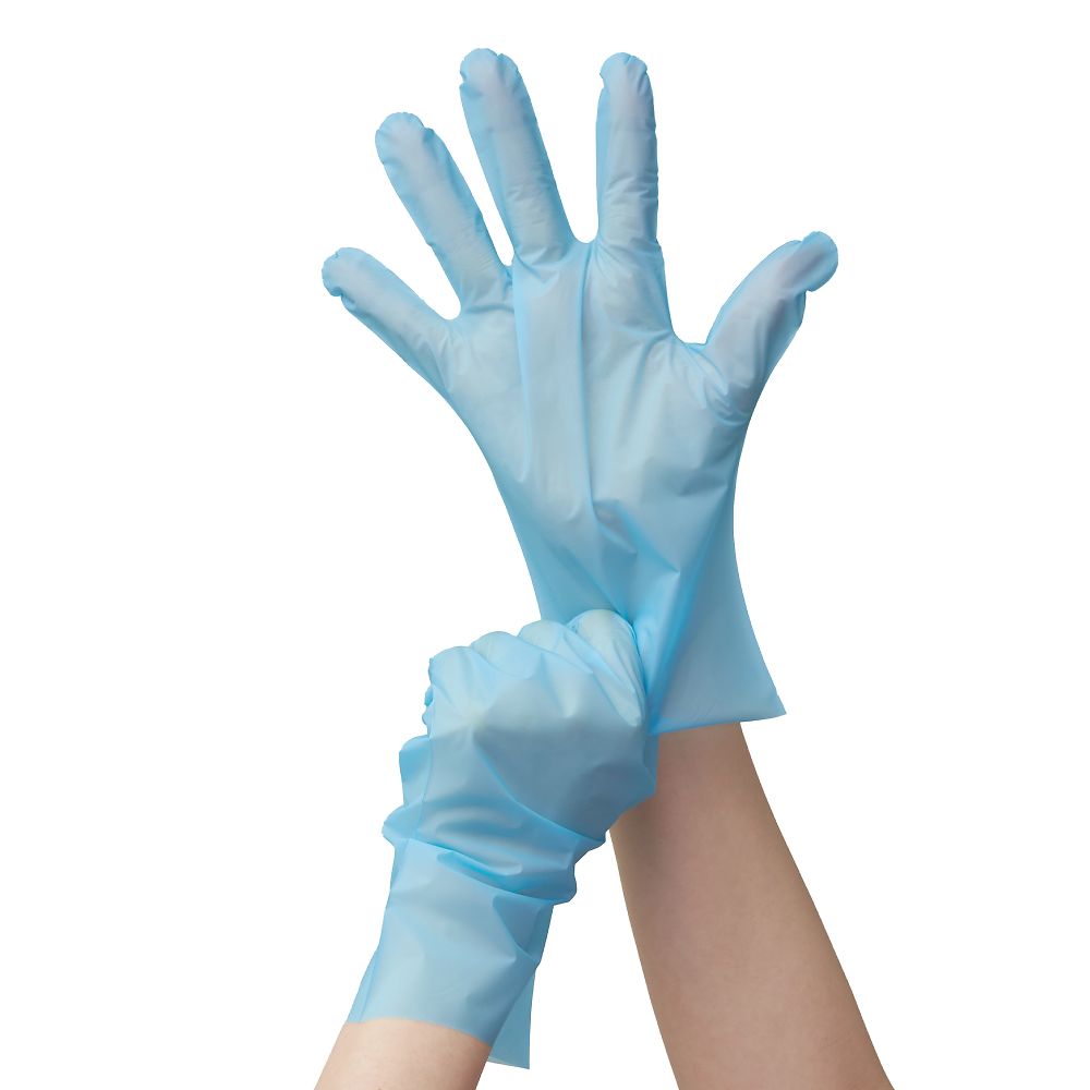 竹虎 タケトラポリエチレン手袋 ストレッチタイプ ブルー M 100枚×20箱入 082053 1ケース(ご注文単位1ケース)【直送品】