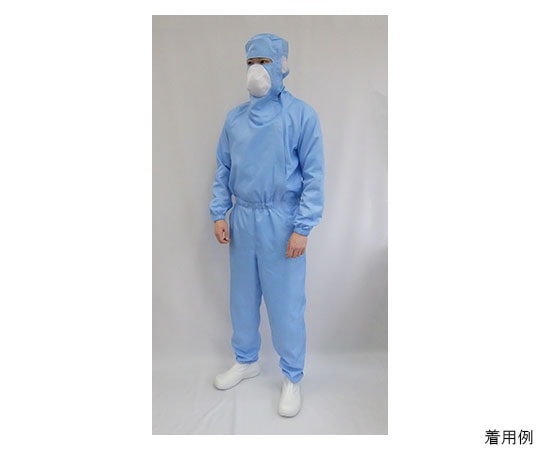 ガードナー マスク･フード一体続き服(青) Lサイズ CJ1336-2 1枚 (ご注文単位1枚)【直送品】