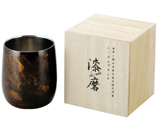 アサヒ 漆磨 2重構造ロックカップダルマ 黒漆流し SCW-D501 1個(ご注文単位1個)【直送品】