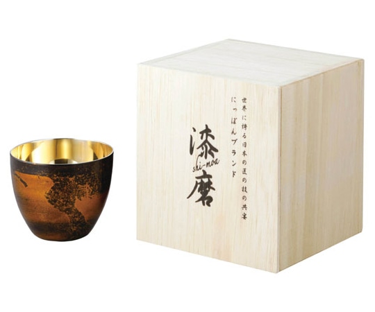 アサヒ 漆磨 2重構造ぐい呑み 黒漆流し SCW-GK501 1個(ご注文単位1個)【直送品】