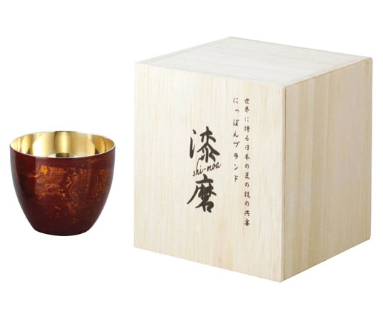 アサヒ 漆磨 2重構造ぐい呑み 赤漆流し SCW-GK502 1個(ご注文単位1個)【直送品】