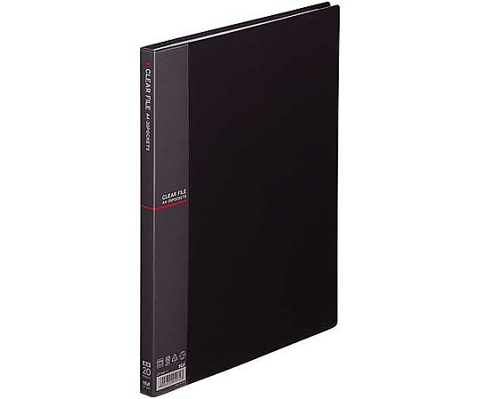 テージー クリアファイルA4縦20ポケット ダークグレー CF-442-11 1冊(ご注文単位1冊)【直送品】