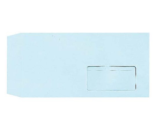 キングコーポレーション 窓付封筒 長3 ブルー 80g 100枚 テープ付 N3SM80BQ 1パック(ご注文単位1パック)【直送品】
