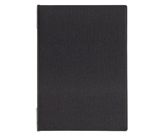 オープン工業 メニューファイル ファブリック調 A4 4頁 黒 MN-151-BK 1個（ご注文単位1個）【直送品】