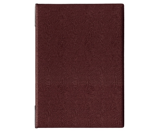 オープン工業 メニューファイル レザー調 A4 6頁 茶 MN-200-BR 1個（ご注文単位1個）【直送品】