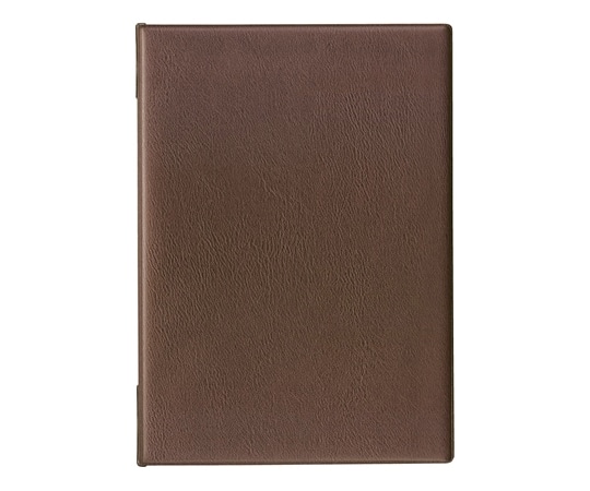オープン工業 メニューファイル レザー調 A4 4頁 茶 MN-153-BR 1個（ご注文単位1個）【直送品】