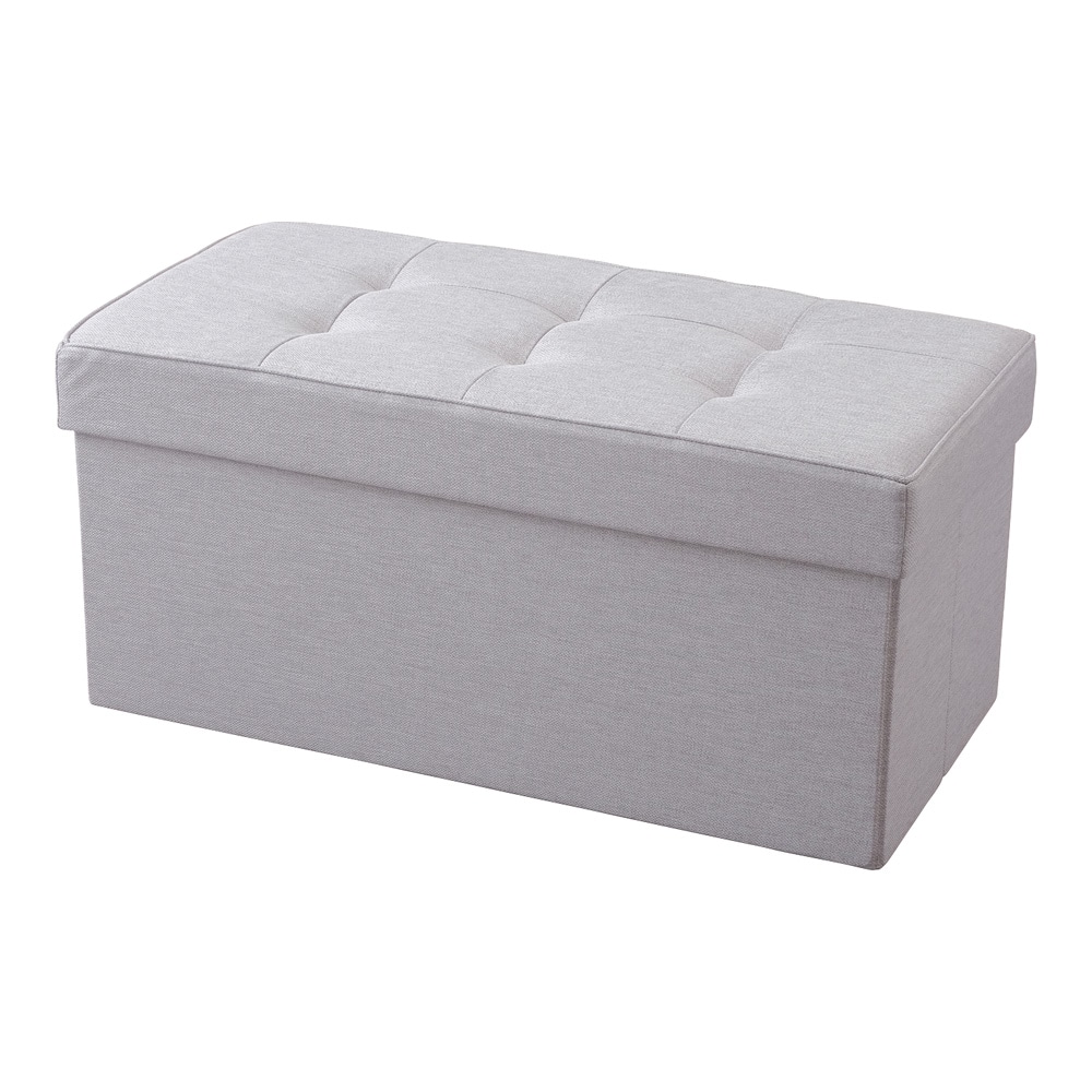 アイリスオーヤマ 折りたたみ収納スツール(レギュラー) 約71L ライトグレー SSTR-76 1個(ご注文単位1個)【直送品】