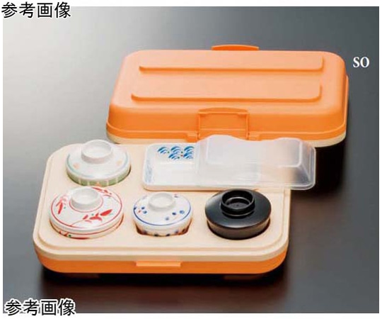 スリーライン お食事便ケース(身蓋セット) サニーオレンジ 5個入 Z-20SO 1ケース（ご注文単位1ケース）【直送品】