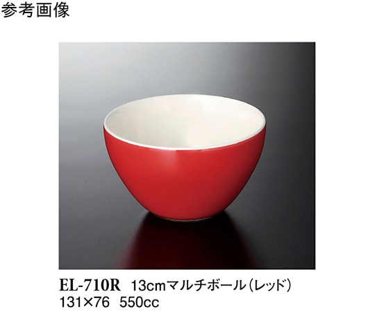 スリーライン 13cm マルチボール レッド 60個入 ELー710R 1ケース（ご注文単位1ケース）【直送品】