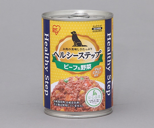アイリスオーヤマ ヘルシーステップ ビーフ&野菜 375g φ75×103mm P-HLC-BV 1缶（ご注文単位1缶）【直送品】