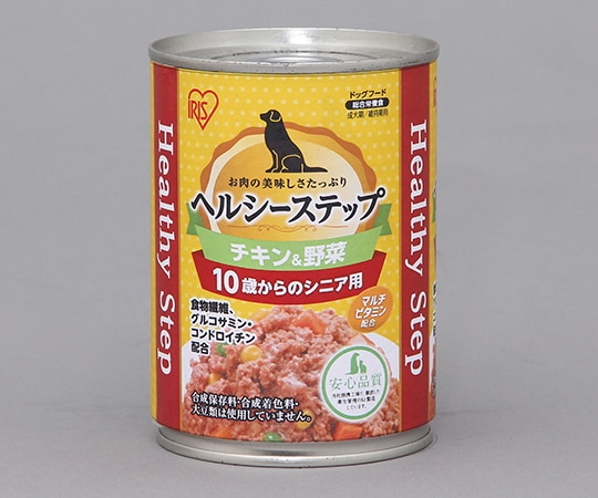 アイリスオーヤマ ヘルシーステップ 10歳以上用チキン&野菜 375g φ75×103mm P-HLC-10CV 1缶（ご注文単位1缶）【直送品】