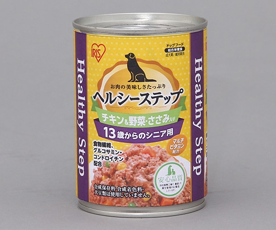 アイリスオーヤマ ヘルシーステップ 13歳以上用チキン&野菜・ささみ 375g φ75×103mm P-HLC-13CV 1缶（ご注文単位1缶）【直送品】
