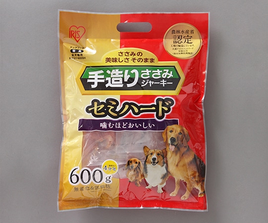 アイリスオーヤマ 手造りささみジャーキーセミハード 600g P-TSY-600SH 1袋（ご注文単位1袋）【直送品】