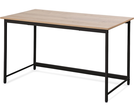 アイリスオーヤマ ベーシックデスク 1200×600 ライトナチュラル/ブラック BDK-1260 1台(ご注文単位1台)【直送品】