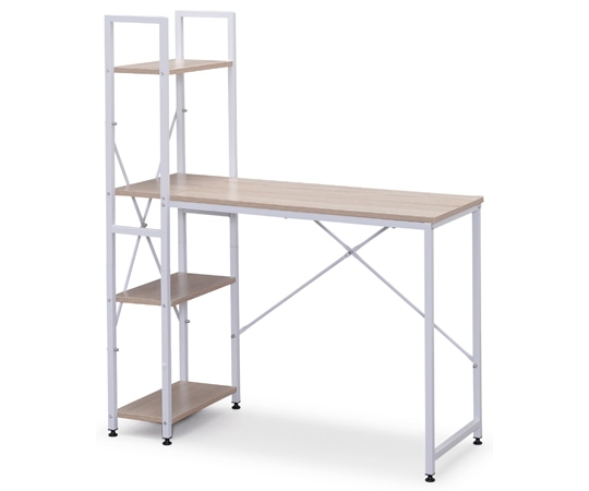 アイリスオーヤマ ラック付きデスク 1000×420 ライトナチュラル/ホワイト RDK-1042 1台(ご注文単位1台)【直送品】