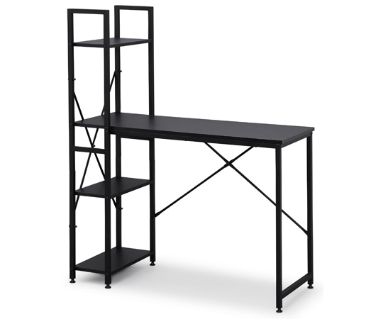 アイリスオーヤマ ラック付きデスク 1000×420 ブラック/ブラック RDK-1042 1台(ご注文単位1台)【直送品】
