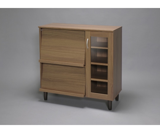 アイリスオーヤマ キッチンキャビネット ウォールナット KBNー9390 1台（ご注文単位1台）【直送品】