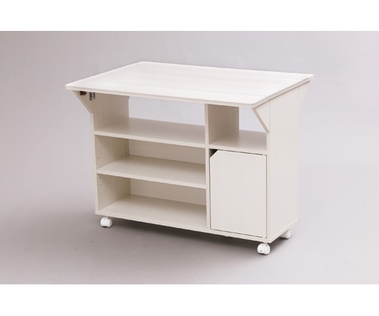 アイリスオーヤマ 扉付きキッチンワゴン オフホワイト TKW-90 1台（ご注文単位1台）【直送品】