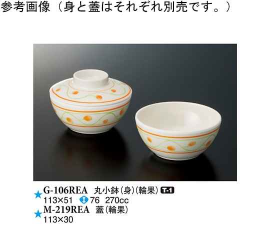 スリーライン 丸小鉢(身) 輪果 100個入 G-106REA 1ケース（ご注文単位1ケース）【直送品】