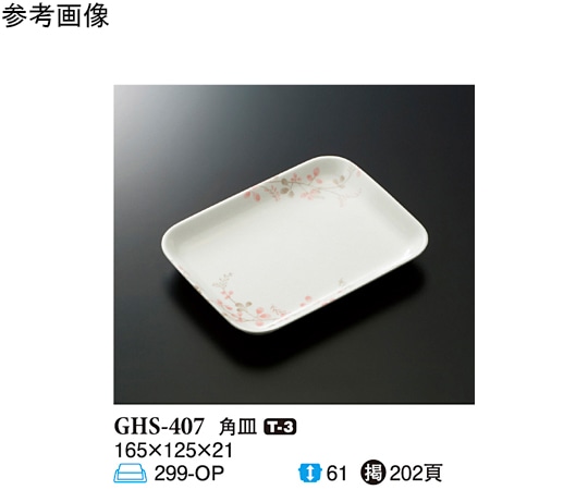 スリーライン 角皿 シーズン2 165×125×21mm 10個入 GHS-407 1袋（ご注文単位1袋）【直送品】