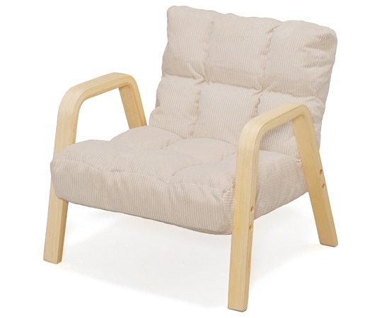 アイリスオーヤマ ウッドアームチェア ベージュ S WAC-S 1台(ご注文単位1台)【直送品】