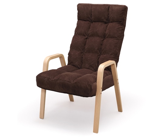 アイリスオーヤマ ウッドアームチェア ブラウン L WAC-L 1台(ご注文単位1台)【直送品】