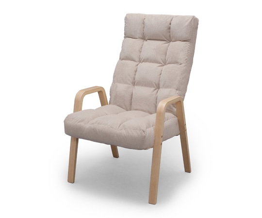 アイリスオーヤマ ウッドアームチェア ベージュ L WAC-L 1台(ご注文単位1台)【直送品】