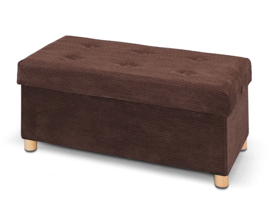 アイリスオーヤマ 脚付き収納スツール ワイド ブラウン ASSTW-76 1台(ご注文単位1台)【直送品】