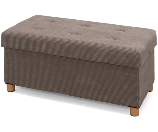 アイリスオーヤマ 脚付き収納スツール ワイド グレー ASSTW-76 1台(ご注文単位1台)【直送品】