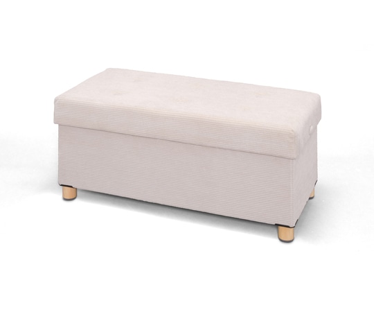 アイリスオーヤマ 脚付き収納スツール ワイド ベージュ ASSTW-76 1台(ご注文単位1台)【直送品】