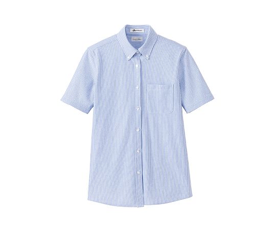 FACE レディスニット吸汗速乾半袖ブラウス ブルー L FB4022L-7 L 1枚（ご注文単位1枚）【直送品】