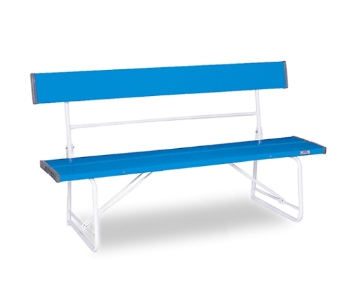 テラモト ベンチ(背付)1500 青 BC-300-015-3 1個(ご注文単位1個)【直送品】