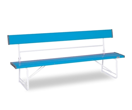 テラモト ベンチ(背付)1800 青 BC-300-018-3 1個(ご注文単位1個)【直送品】