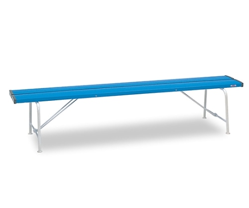 テラモト ベンチ(背なし)1800 青 BC-300-118-3 1個(ご注文単位1個)【直送品】