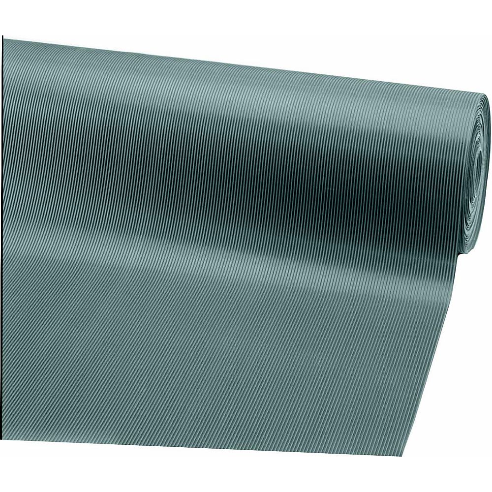 十川ゴム ゴム筋入長マット 1m×10m 6mm厚(グレー) F-25-10-6-GR 1巻(ご注文単位1巻)【直送品】