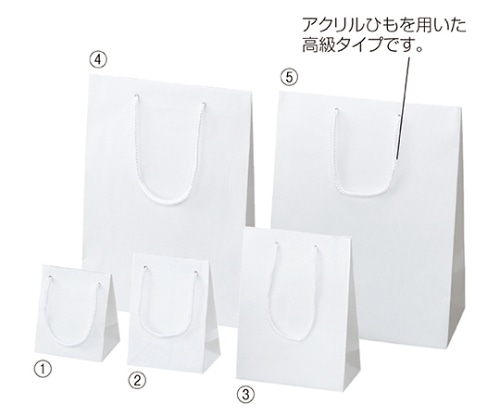 ストア・エキスプレス 持ち手付き紙袋 エンボス 白 25.5×14.5×33 入数50枚 61-313-8-12 1セット（ご注文単位1セット）【直送品】