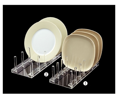 ストア・エキスプレス アクリル皿立て 6列用 1セット(3個入) 61-166-9-1 1セット（ご注文単位1セット）【直送品】