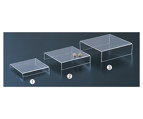 ストア・エキスプレス アクリルステージ 透明 大 1セット(2個入) 61-171-8-3 1セット（ご注文単位1セット）【直送品】