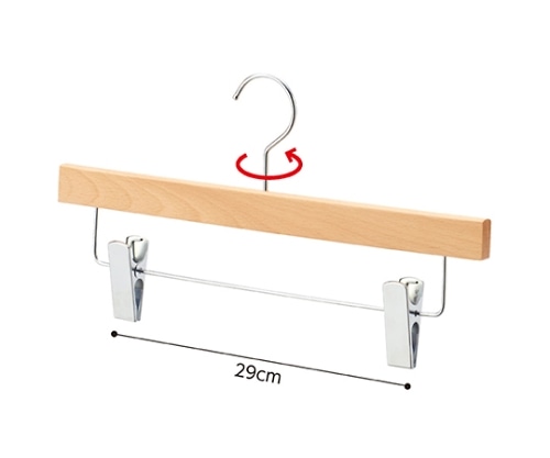 ストア・エキスプレス 木製ボトムハンガー 木地仕上げ 下型クリップ付き 入数10本 61-191-14-1 1セット（ご注文単位1セット）【直送品】