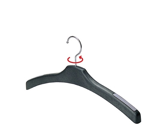 ストア・エキスプレス 発泡シャツ・ジャケット用ハンガー スベリ止め付き 黒 入数100本 61-799-43-3 1セット（ご注文単位1セット）【直送品】