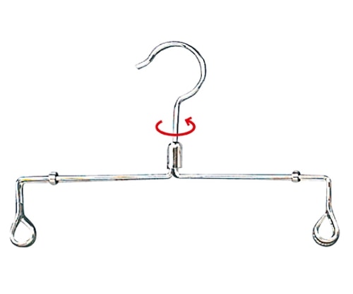 ストア・エキスプレス スチール製ボトムハンガー W30cm 入数10本 フック回転式 61-194-4-2 1セット（ご注文単位1セット）【直送品】
