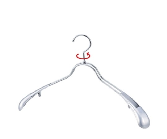 ストア・エキスプレス スチール製ハンガー(丸型) クロームW38cm 61-194-6-1 1本（ご注文単位1本）【直送品】