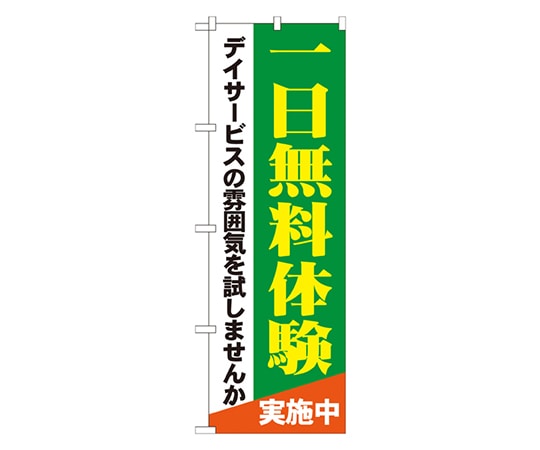 のぼり屋工房 一日無料体験 デイサービスの雰囲気を試しませんか のぼり GNB-1798 1枚（ご注文単位1枚）【直送品】