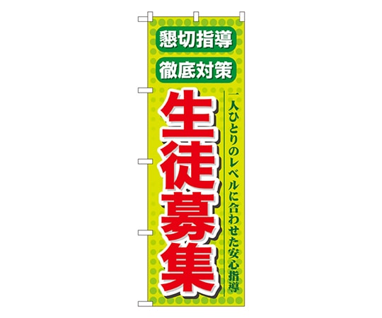 のぼり屋工房 懇切指導 徹底対策 生徒募集 のぼり GNB-64 1枚（ご注文単位1枚）【直送品】