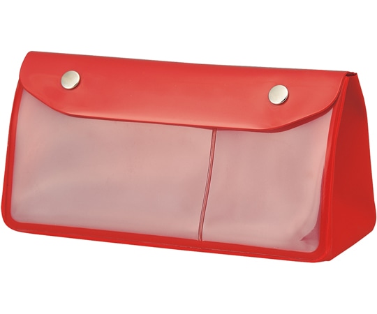 LIHITLAB ALCLEA トライアングルペンケース 【抗菌】 レッド A7942-3 1個(ご注文単位1個)【直送品】