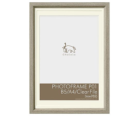 ハクバ写真産業 チュルル フォトフレームP01 B5/A4/クリアファイル ベージュ FCHL-P01LBE 1個(ご注文単位1個)【直送品】