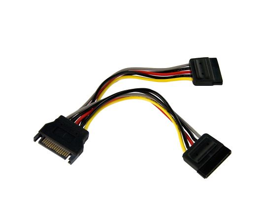 StarTech.com 15cm SATA電源ケーブル シリアルATA Y字分岐ケーブル 1x SATA 電源プラグ-2x SATA電源レセプタクル PYO2SATA 1個(ご注文単位1個)【直送品】